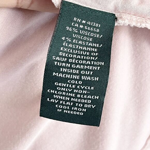 Ralph Lauren Lightweight Longline Cardigan M Sheer Panel Knit Rose Long Sleeves - Picture 7 of 9